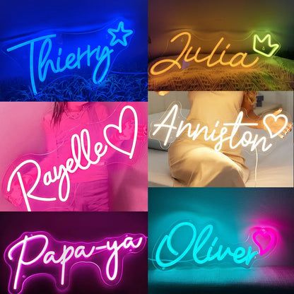 Custom Name Neon Sign — Personalized Dimmable LED Wall Light
