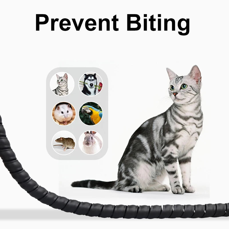 Spiral Cable Protector Sleeve — 2M Wire Management Wrap
