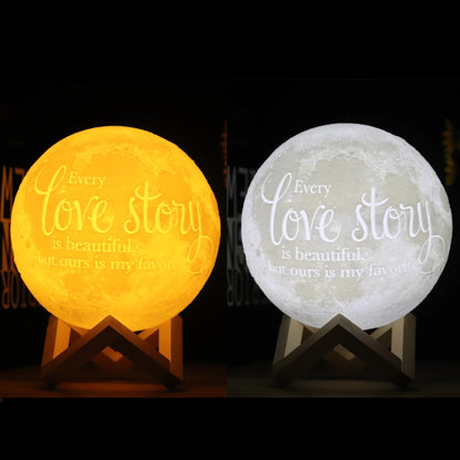 3D Moon Night Light — 16 Colors USB Rechargeable Touch & Remote Control