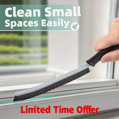 Hard-Bristle Crevice Cleaning Brush — Tiles, Grout & Window Grooves