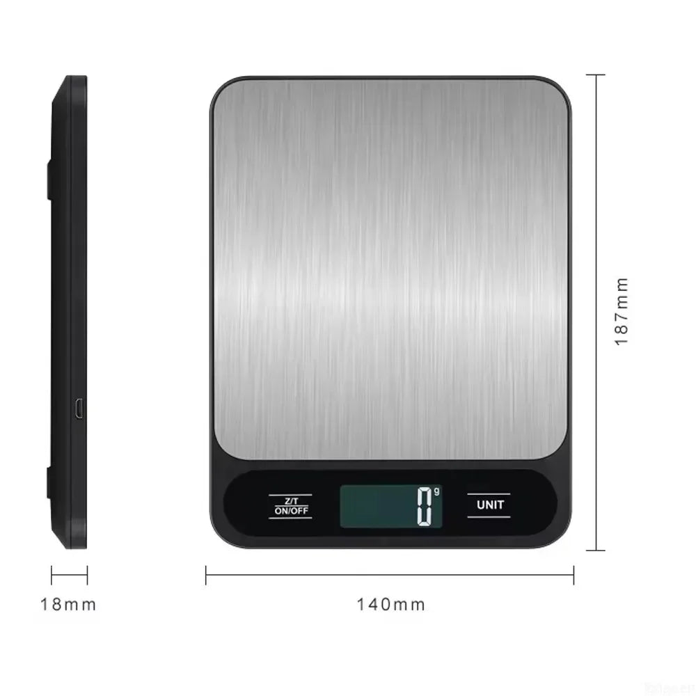 Digital Kitchen Food Scale — Waterproof Electronic Scale for Baking & Coffee