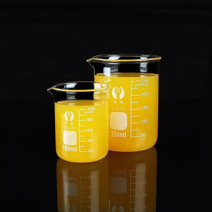 Borosilicate Glass Measuring Beakers Set — Heat-Resistant Lab & Kitchen