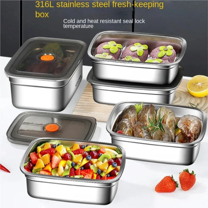 316 Stainless Steel Leak-Proof Lunch Box — Sealed Bento for Fridge & Camping