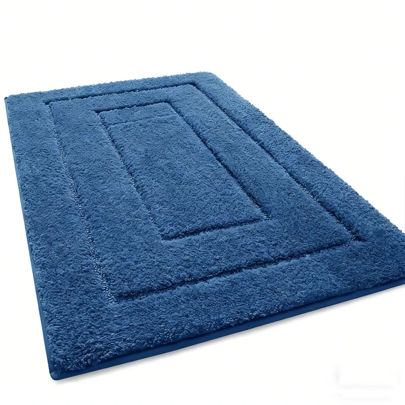 Non-Slip Velveteen Bathroom Mat — Absorbent & Dirt-Trapping