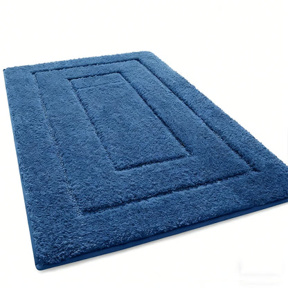 Non-Slip Velveteen Bathroom Mat — Absorbent & Dirt-Trapping