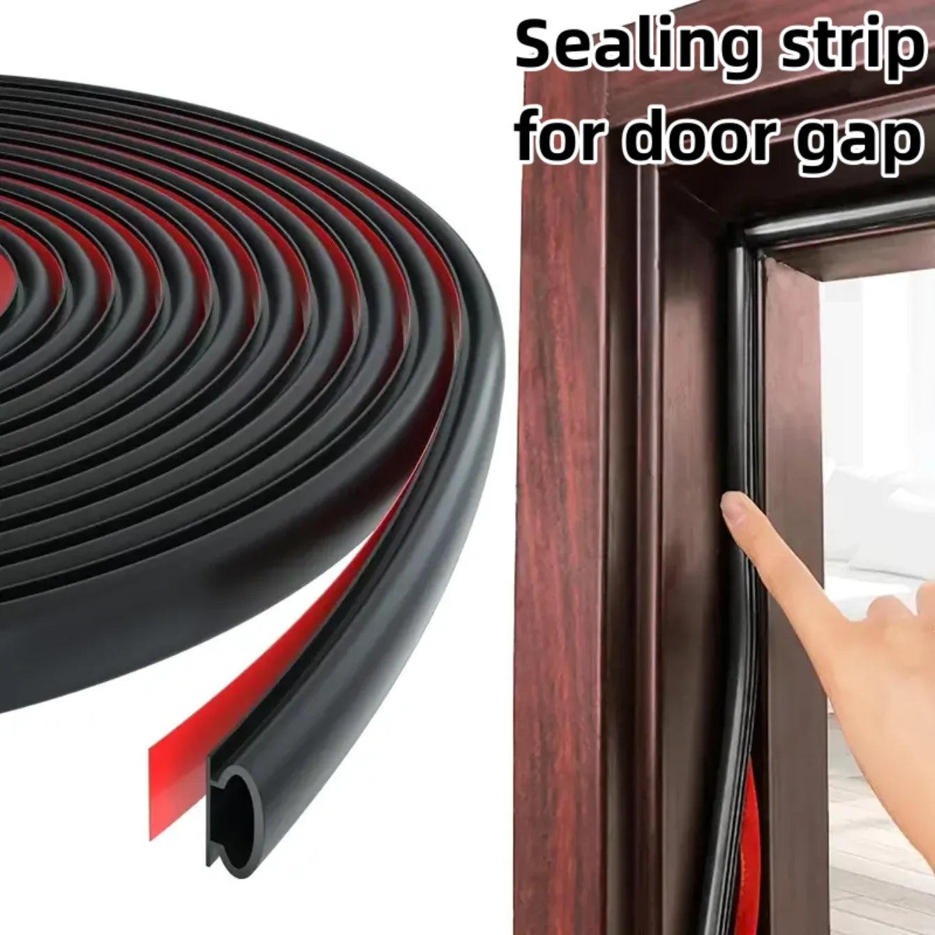 Self-Adhesive Soundproof Door & Window Seal Strip — 6M Roll