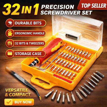 32-in-1 Precision Screwdriver Set — Phone, Laptop & Watch Repair