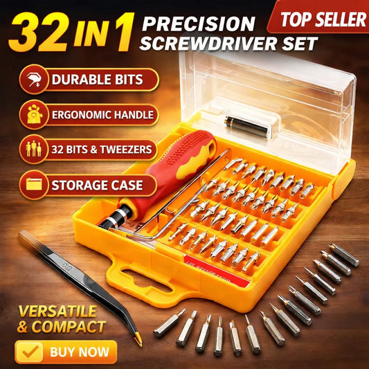 32-in-1 Precision Screwdriver Set — Phone, Laptop & Watch Repair