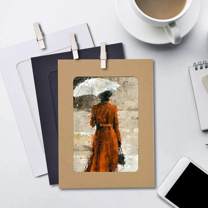 DIY Paper Photo Frames with Clips — 10pcs 7-Inch Wall Hanging Picture Set