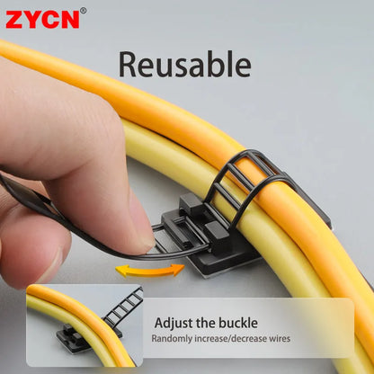 Self-Adhesive Cable Tie Clips — Wire & Cord Organizer