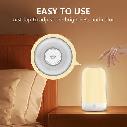 Smart Touch RGB Bedside Lamp — Dimmable Bluetooth Rechargeable Night Light