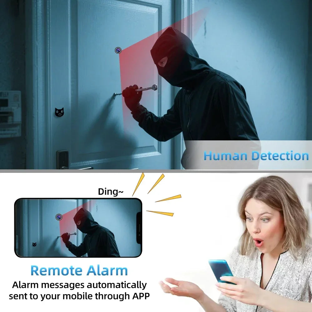 3MP WiFi Door Peephole Camera — 170° Wide Angle & Two-Way Audio