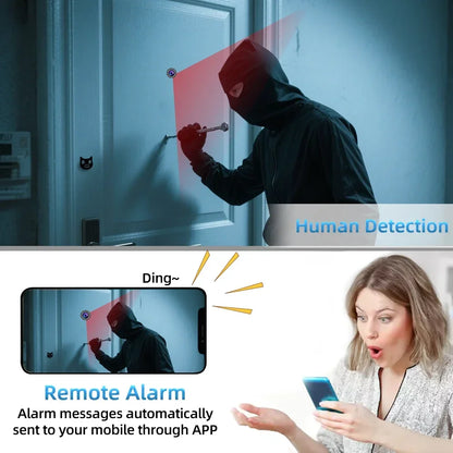 3MP WiFi Door Peephole Camera — 170° Wide Angle & Two-Way Audio