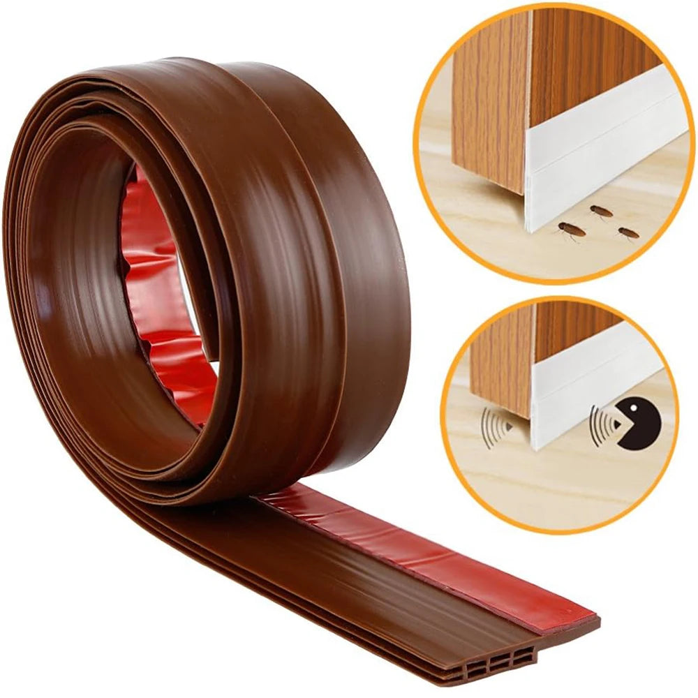 Self-Adhesive Door Draft Stopper Seal Strip — 5 Colors
