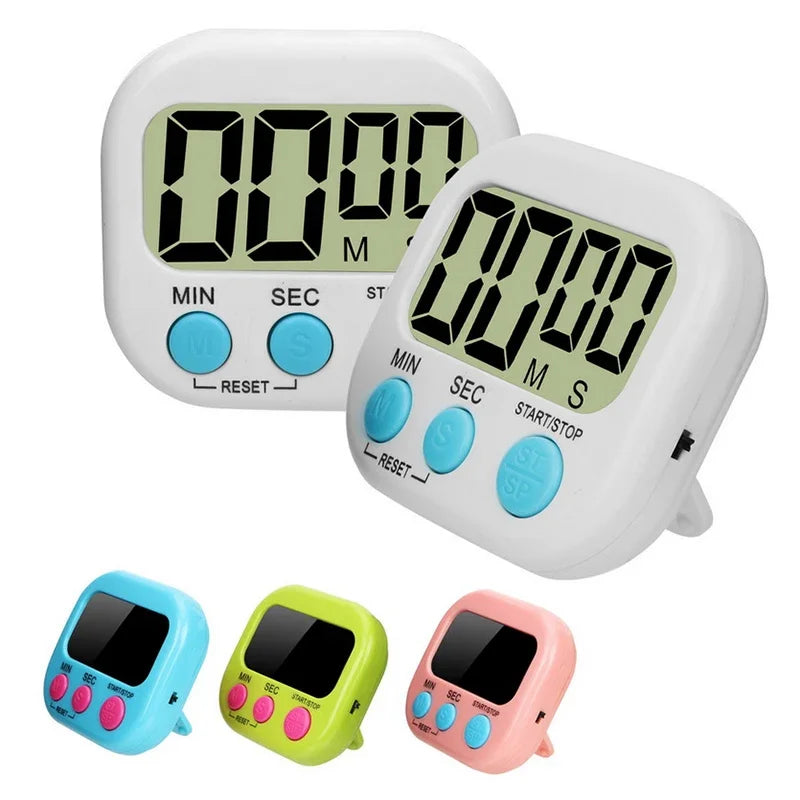 Magnetic LCD Kitchen Timer — Digital Countdown & Stopwatch