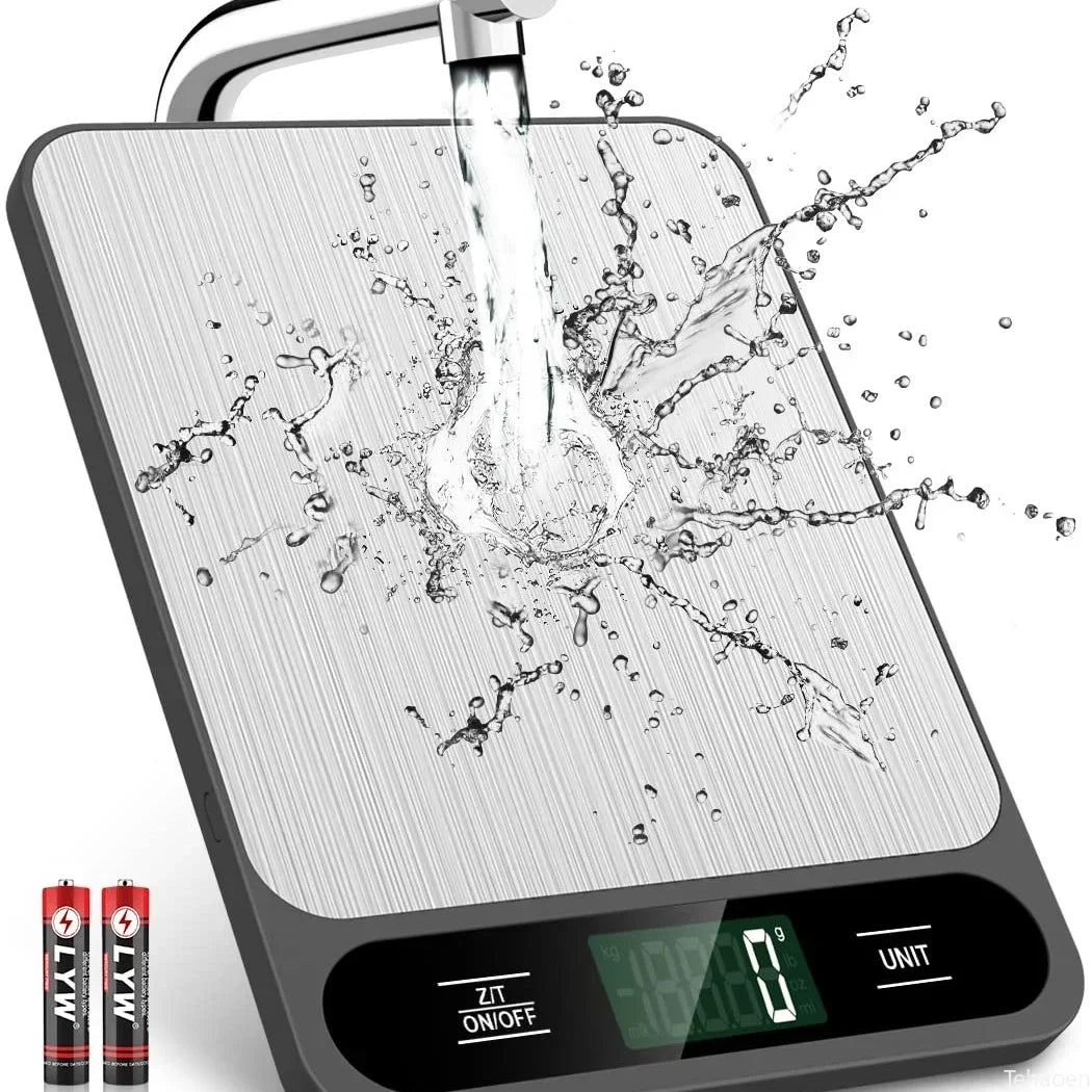 Digital Kitchen Food Scale — Waterproof Electronic Scale for Baking & Coffee