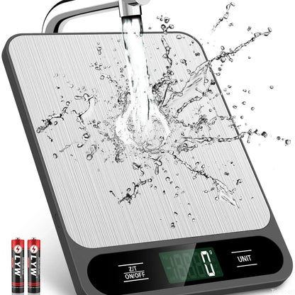 Digital Kitchen Food Scale — Waterproof Electronic Scale for Baking & Coffee