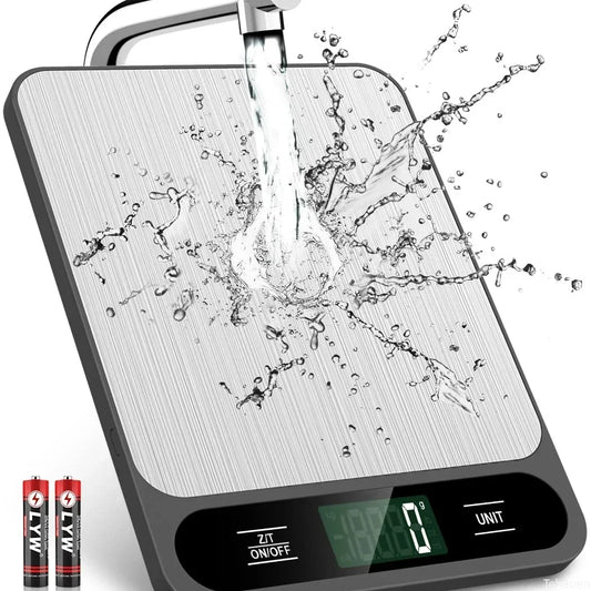 Digital Kitchen Food Scale — Waterproof Electronic Scale for Baking & Coffee