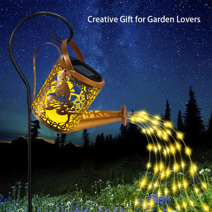 Solar Watering Can Garden Light — Waterproof LED Landscape Stake