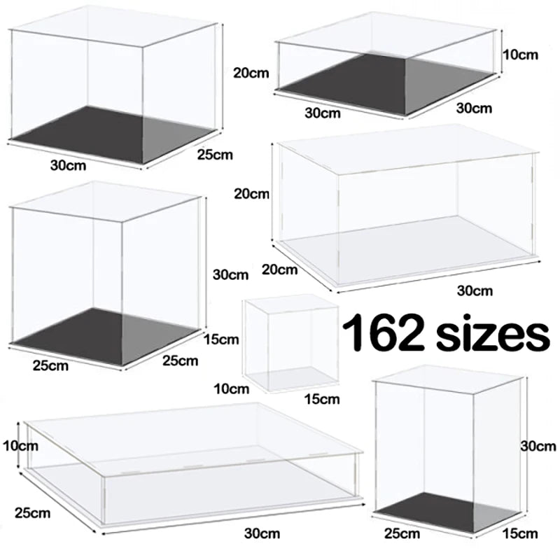 Acrylic Display Case for Figures & Collectibles — Dustproof Clear Storage Box