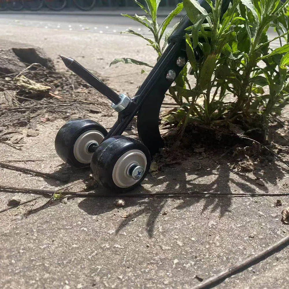 Heavy-Duty Manual Garden Weeder Tool — Weed Puller with Wheels