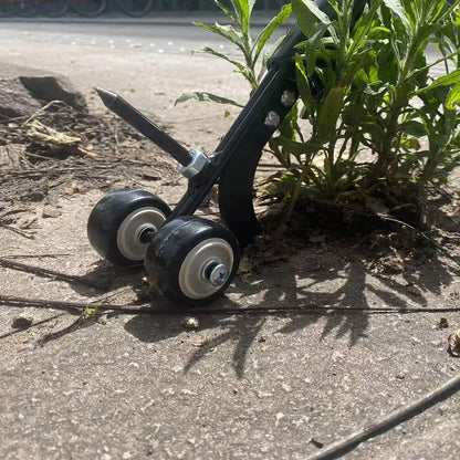 Heavy-Duty Manual Garden Weeder Tool — Weed Puller with Wheels