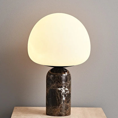 Nordic Marble Base Desk Lamp — White Glass Ball Bedside Table Lamp E27