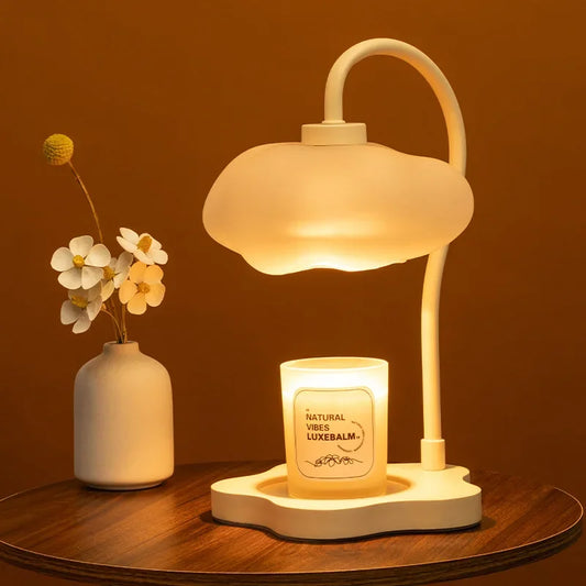 Cloud-Shaped Wax Melt Aromatherapy Lamp — Scented Candle Warmer with Timer