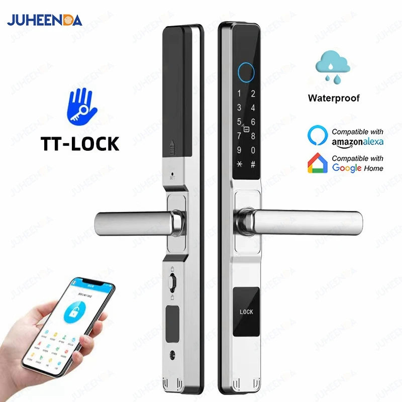 Fingerprint Smart Door Lock — WiFi, App & RFID Card Access