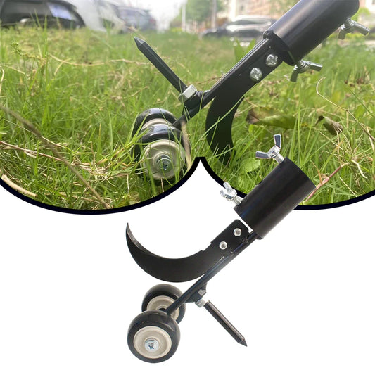 Heavy-Duty Manual Garden Weeder Tool — Weed Puller with Wheels