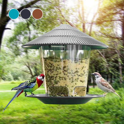Outdoor Hanging Bird Feeder — Multi-Hole Nut & Seed Dispenser