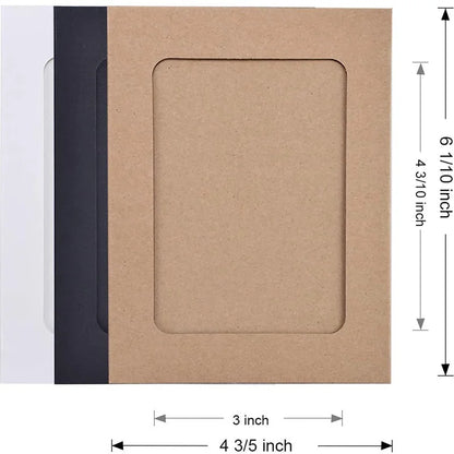 DIY Paper Photo Frames with Clips — 10pcs 7-Inch Wall Hanging Picture Set