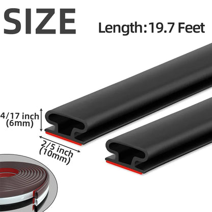 Self-Adhesive Soundproof Door & Window Seal Strip — 6M Roll